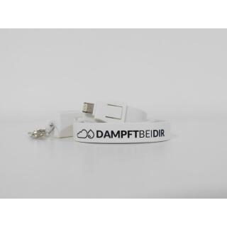 dampftbeidir Power Lanyard - Ladekabel Kette Weiß