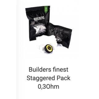 Builders Finest Coil Cotton Pack - Fertigwicklungen & Watte Staggered Pack 0.3 Ohm