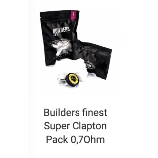 Builders Finest Coil Cotton Pack - Fertigwicklungen & Watte Super Clapton Pack 0.7 Ohm