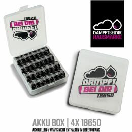 dampftbeidir Akku Box - 4x 18650 Case