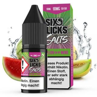 Six Licks Nikotinsalz - Melon on my Mind 10ml 10mg/ml
