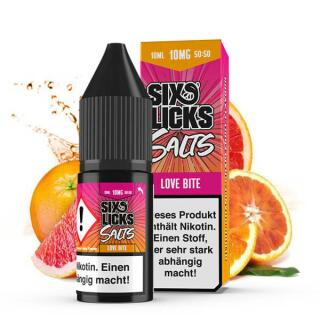 Six Licks Nikotinsalz - Love Bite 10ml 10mg/ml