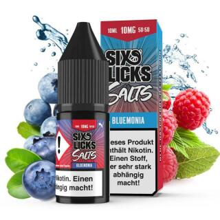 Six Licks Nikotinsalz - Bluemonia 10ml 10mg/ml