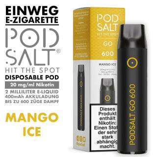 Pod Salt GO 600 Einweg E-Zigarette Mango Ice
