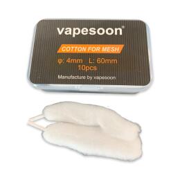 Vapesoon Mesh Watte - 4mm Schn&uuml;rsenkel Streifen