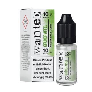 Wanted Overdosed Nikotinsalz Liquid 10ml - grüner Apfel