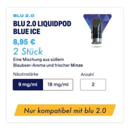 Blu 2.0 Liquid Pods - Blu Ice