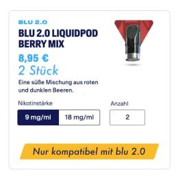 Blu 2.0 Liquid Pods - Berry Mix