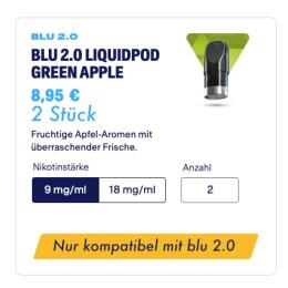 Blu 2.0 Liquid Pods - Green Apple