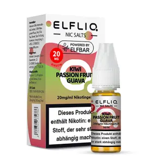 Elfliq by Elfbar Nikotinsalz 10ml Liquid - Kiwi Passion Fruit Guava 20mg/ml