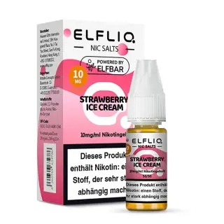 Elfliq by Elfbar Nikotinsalz 10ml Liquid - Strawberry Ice Cream 10mg/ml