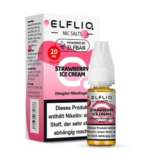 Elfliq by Elfbar Nikotinsalz 10ml Liquid - Strawberry Ice Cream 20mg/ml