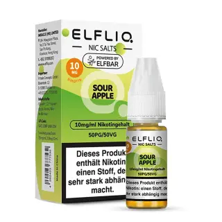 Elfliq by Elfbar Nikotinsalz 10ml Liquid - Sour Apple