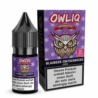 OWLIQ Nikotinsalz 10ml - Blaubeer Zimtschnecke 20mg/ml