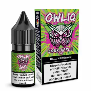 OWLIQ Nikotinsalz 10ml - Sour Apple