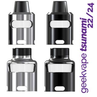 GeekVape Tsunami Sichtfenster Topcap 24 Edelstahl Konisch