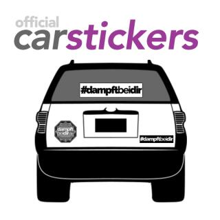 #dampftbeidir - Car Stickers weiß(BIG)