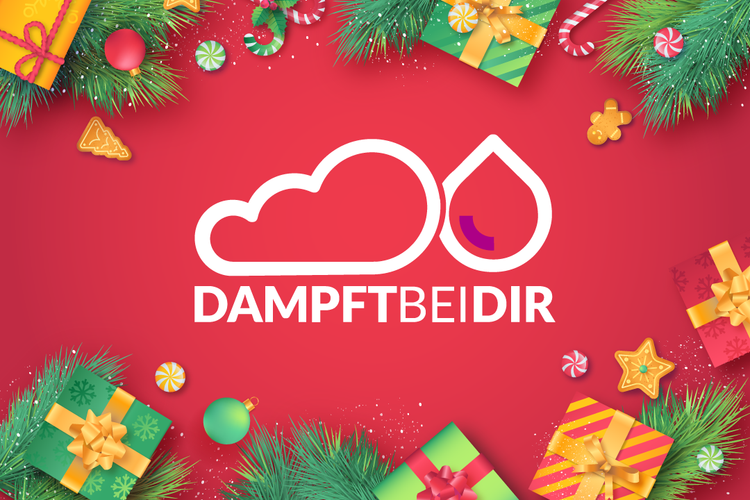 Dampftbeidir Logo im Weihnachtsstil