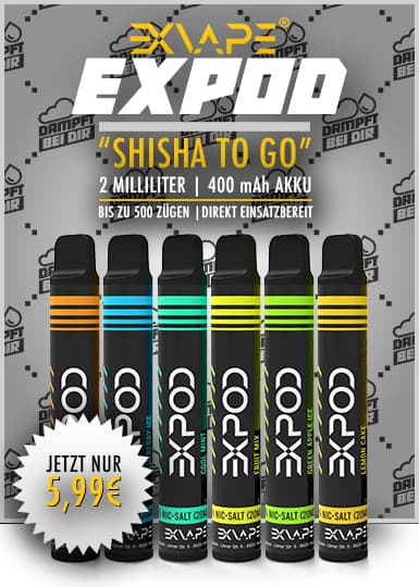 ExPod Einweg E-Zigarette im E-Shisha Style